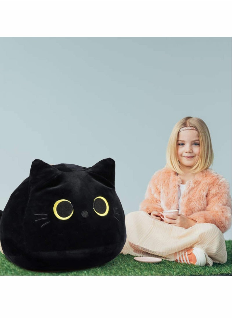 3D Black Cat Plush Toy Pillow, Soft Stuffed Cushion for Kids and Girlfriends, Perfect Gift for Birthdays and , 15.7 Inches  - Image 5