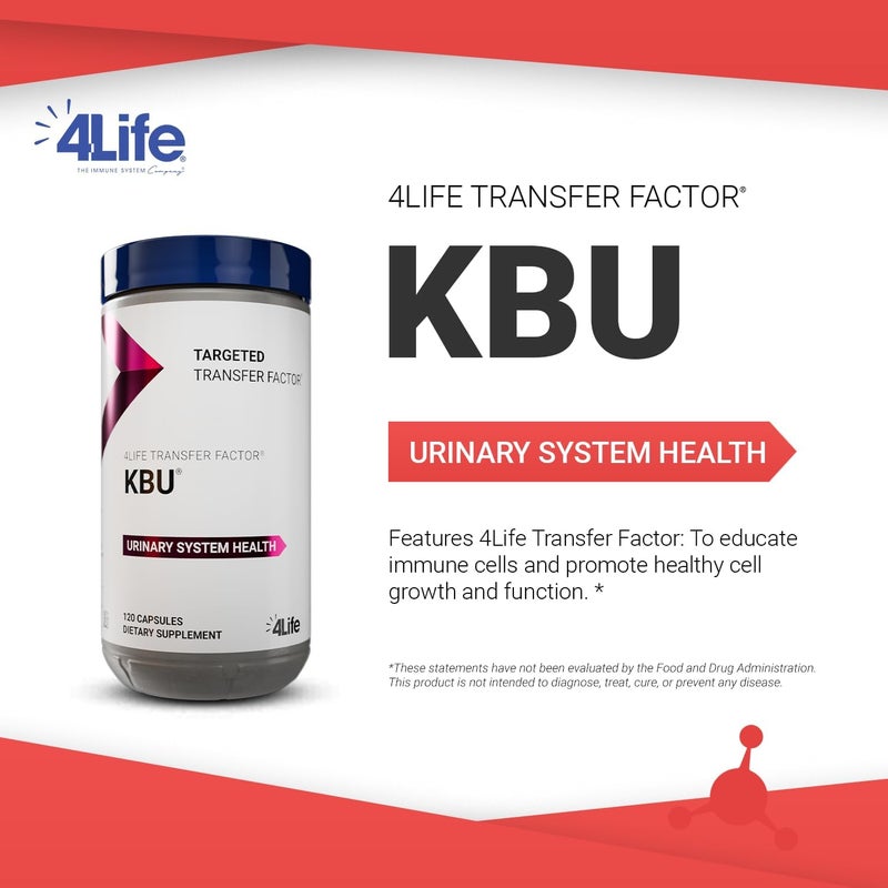 4Life KBU Urinary Supplement Transfer Factor for Bladder  Kidney Health with Cranberry Blueberry Dandelion  Juniper Berry  120 Veggie Capsules - Image 3