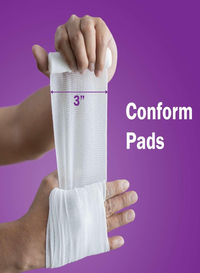 TenderGentle Conforming Stretch Gauze Rolls 3 Inch - Pack of 12 White Sterile Gauze Wrap for Wounds - Good for Sprained Ankles, Wrists, and More - Image 2