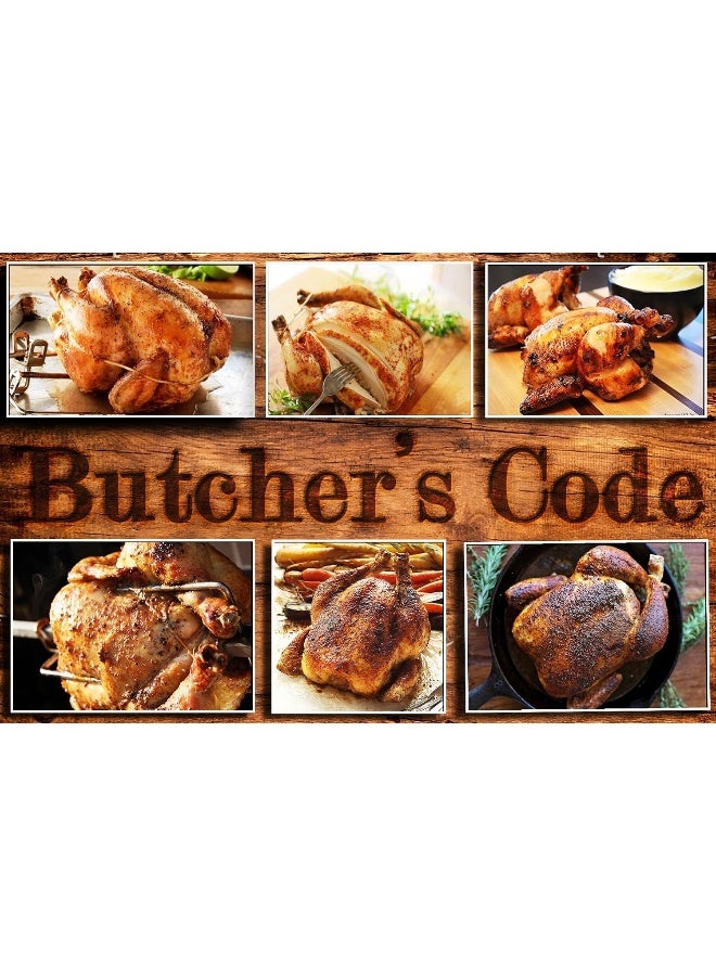 Butchers Code Rotisserie Elastic and Cotton Blend - Stretchy Twine - Food Grade - Heat Safe - Cooking Ties - Poultry Loops - 50 Pack  - Image 4