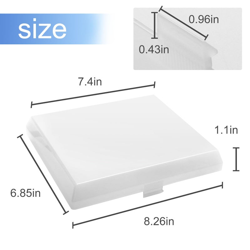 seork Upgrade AP5609551 Plastic Light Cover 8â€™â€™ x 7â€™â€™ Fits for NuTone/Broan 678, 679A, 679B, N679A, N679B, 696 Bathroom Vent Fan Light (1 Pcs) - Image 2