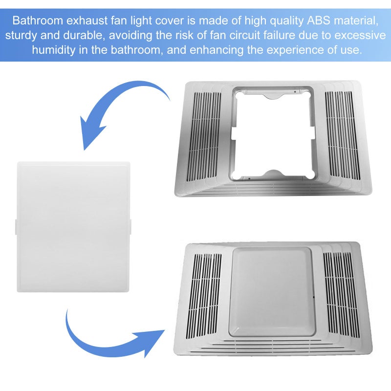 seork Upgrade AP5609551 Plastic Light Cover 8â€™â€™ x 7â€™â€™ Fits for NuTone/Broan 678, 679A, 679B, N679A, N679B, 696 Bathroom Vent Fan Light (1 Pcs) - Image 4