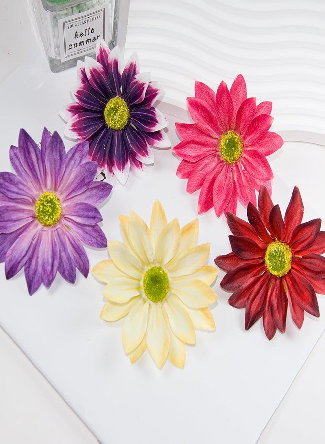 TACOLO Silk Daisy Flower Heads, White Daisy Artificial Flower Head Bulk, 12 Pcs 3.5 Inch Fake Flowers Heads Gerbera Flowers Head for Craft, Easter Wedding, DIY Wreath, Party Decorations - Image 5