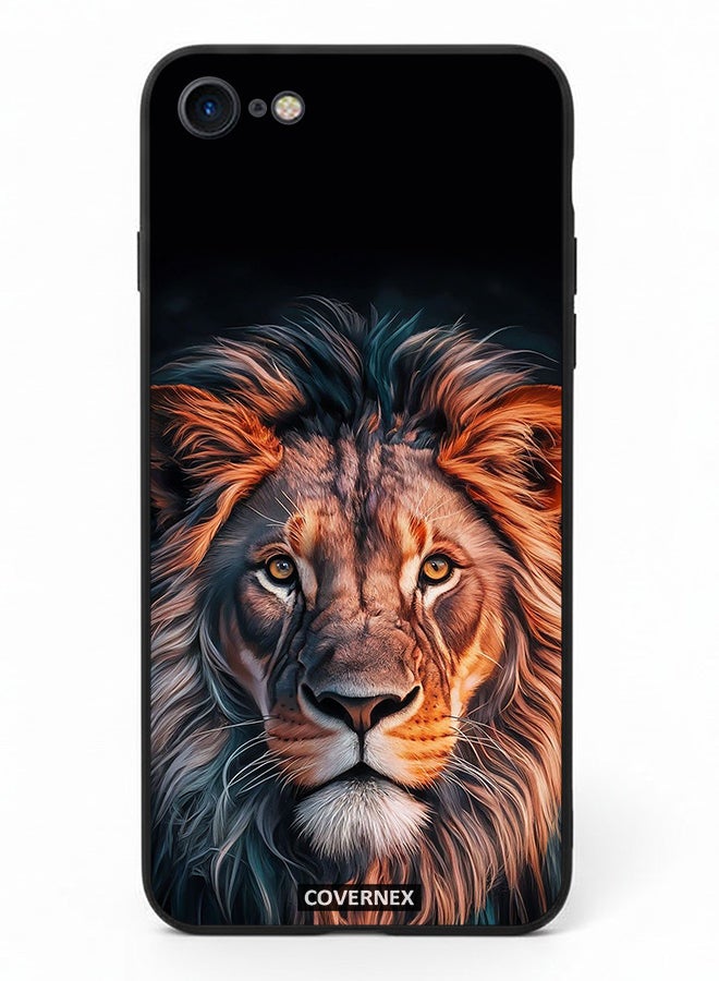 Covernex Apple iPhone SE 2020/2022 Protective Case Cover Printed Featuring Majestic Lion Portrait - Image 2