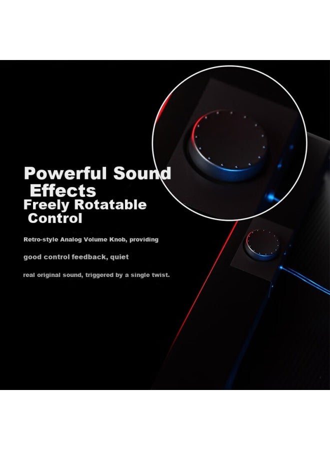KONKA Kl6l Computer Speaker Bluetooth Speaker Home Desktop Subwoofer Multimedia Notebook Speaker Wired Speaker Portable Gaming Esports Office Long Soundbar - Image 2