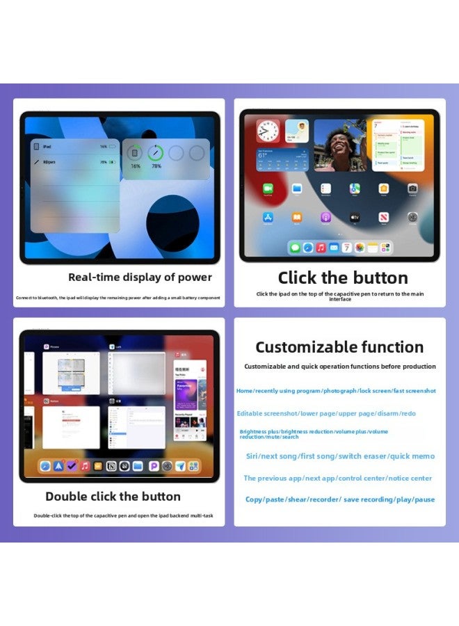 Loquat Suitable For ApplePencil Second Generation For ApplePen Special Capacitive Pen Ipad Stylus Magnetic Suction Charging Stylus Pen-Color:Transparent Storage Box + Id766 Special Pen + 1 Pen Tip + 1 Type - Image 5