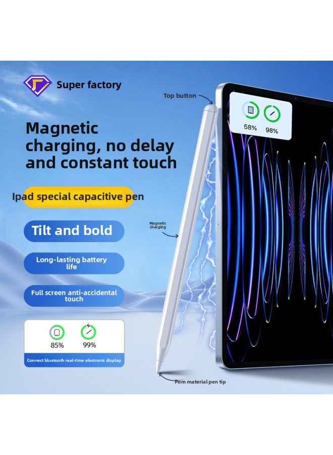 Loquat Suitable For ApplePencil Second Generation For ApplePen Special Capacitive Pen Ipad Stylus Magnetic Suction Charging Stylus Pen-Color:Transparent Storage Box + Id766 Special Pen + 1 Pen Tip + 1 Type - Image 4