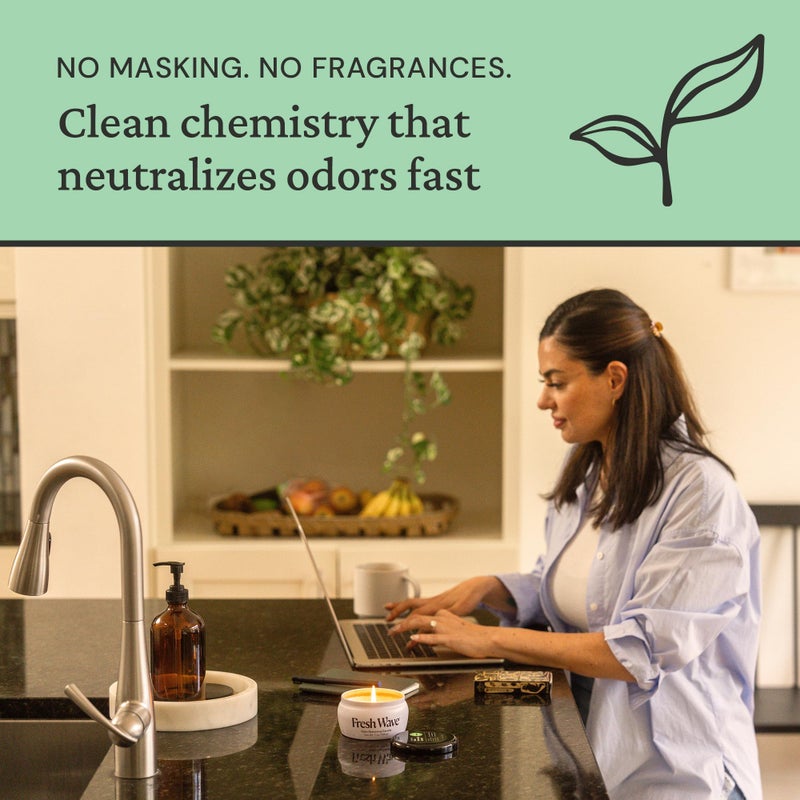 Fresh Wave Odor Removing Candle, 7 oz. | Safer Odor Relief | Burns at Least 30 Hours | Natural Plant-Based Odor Eliminator | Odor Absorbers for Home | Clean-Burning Soy - Image 4