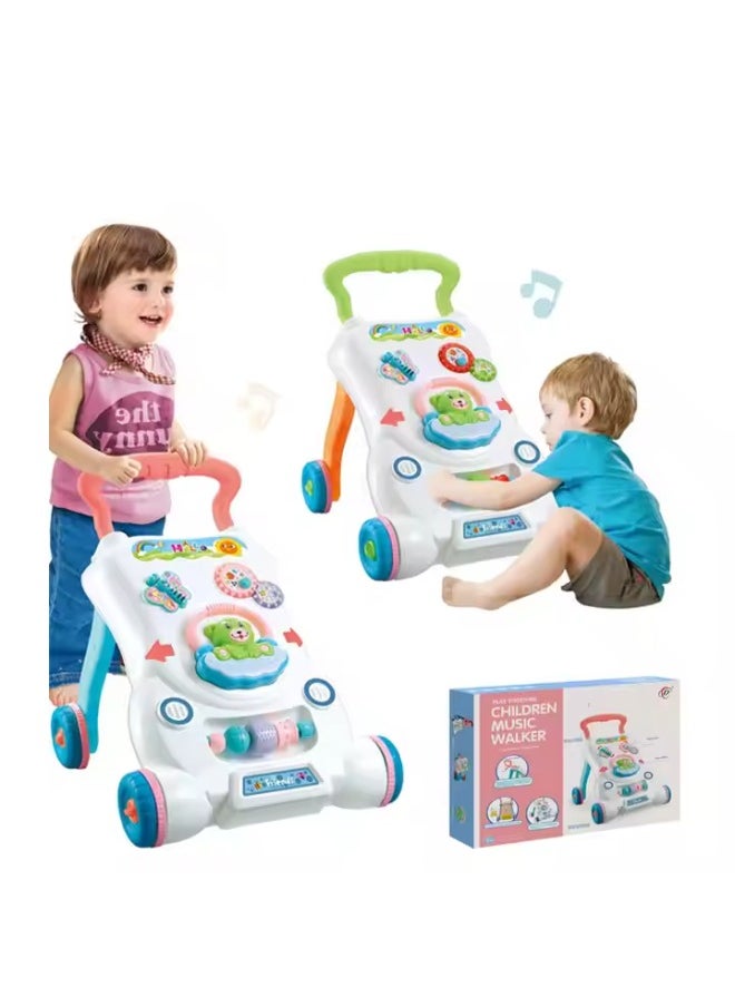 TOY GARDEN Children Music Walker - Interactive Baby Learning Toy with Music, Lights & Activities, 6+ Months, Push Walker for Early Steps Development, Fun & Educational, Sturdy Design for Toddlers  - Image 1