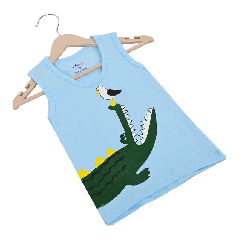 MumsLap 100% Cotton Unisex Sleeveless Kids Baniyan (Pack of 5) | Vests for Kids | Baby Vests | Sando | Upto 4 Years Boys & Girls | Summer Wear Banyan - Image 3