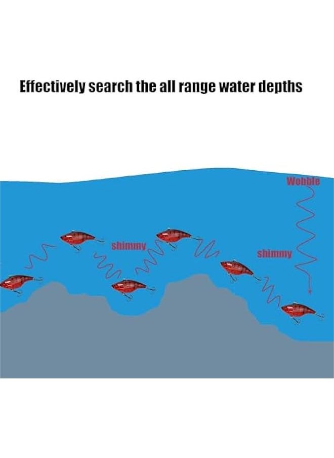 HOOKOR 10 PCS Lipless Crankbait Sinking Fishing Lures with Tackle Box for Freshwater Saltwater Bass Trout Walleye Redfish  - Image 4