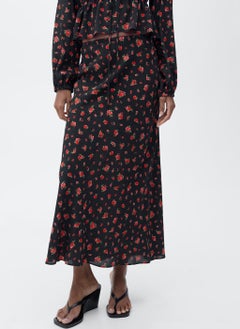 MANGO Long Floral Flared Skirt  - Image 1