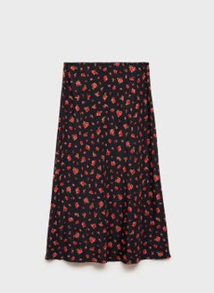 MANGO Long Floral Flared Skirt  - Image 4