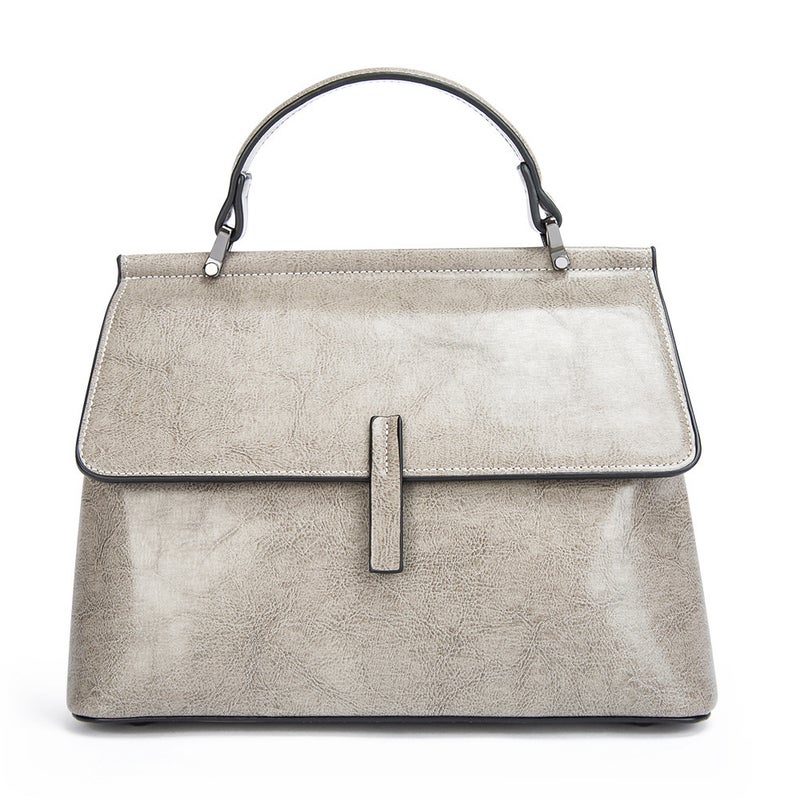 Women'S Bag New Genuine Leather Fashionable Handheld Cowhide Large Capacity Shoulder Crossbody Bag High-End Sense Bag Women'S Small Square Bag - Image 1