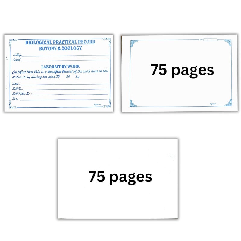 DUSHALA Practical Record Papers, Botony and Zoology (Lab Record Sheets kit 3) - Image 2