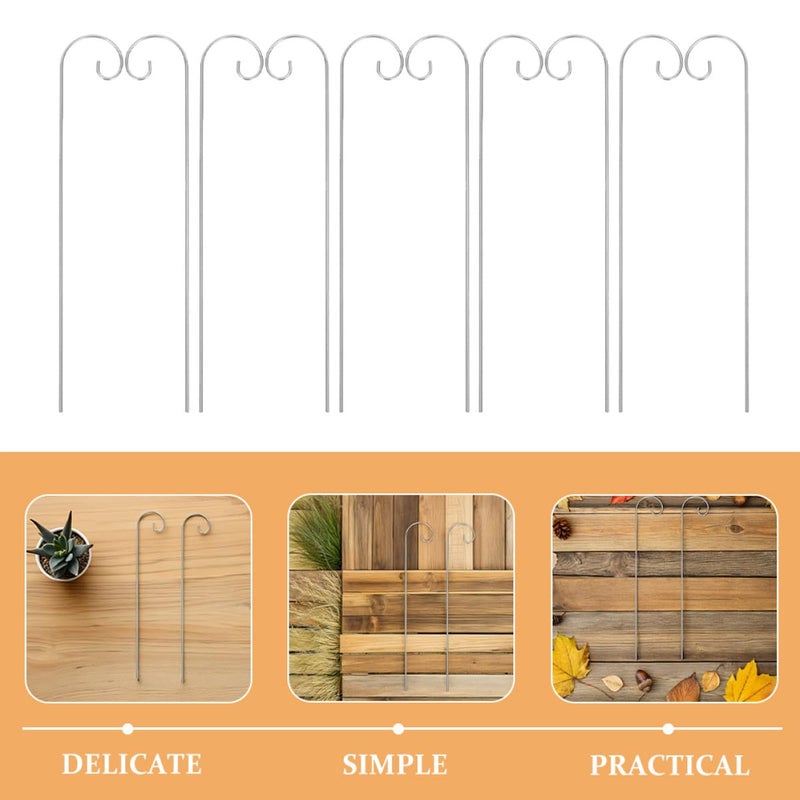 Heavy Duty Iron Shepherd Hooks Set 20pcs 200mm 300mm for Garden Bird Feeders Lanterns - Image 4