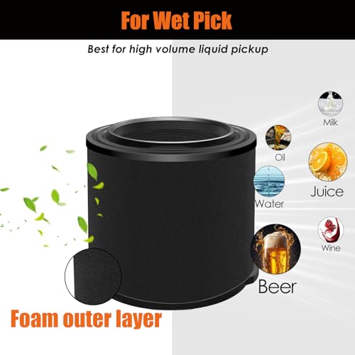 LVJUSEN VF3700 / WS14045F Filter Replacement for Ridged/Workshop Shop Vacuum Wet Application Foam Filters 3/4/4.5 Gallon Rigid Wet Dry Portable Vacuums, Wet Pick Up Filter-2 Pack - Image 4