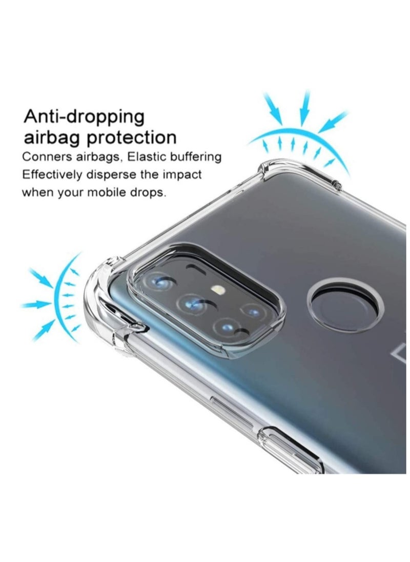 Generic - Oneplus Nord N10 5G Case Transparent Reinforced Corners TPU Shock-Absorption Flexible Cell Phone Back Cover for Oneplus N10 5G - Clear - Image 1