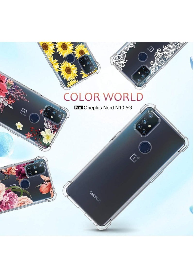 Generic - Oneplus Nord N10 5G Case Transparent Reinforced Corners TPU Shock-Absorption Flexible Cell Phone Back Cover for Oneplus N10 5G - Clear - Image 1