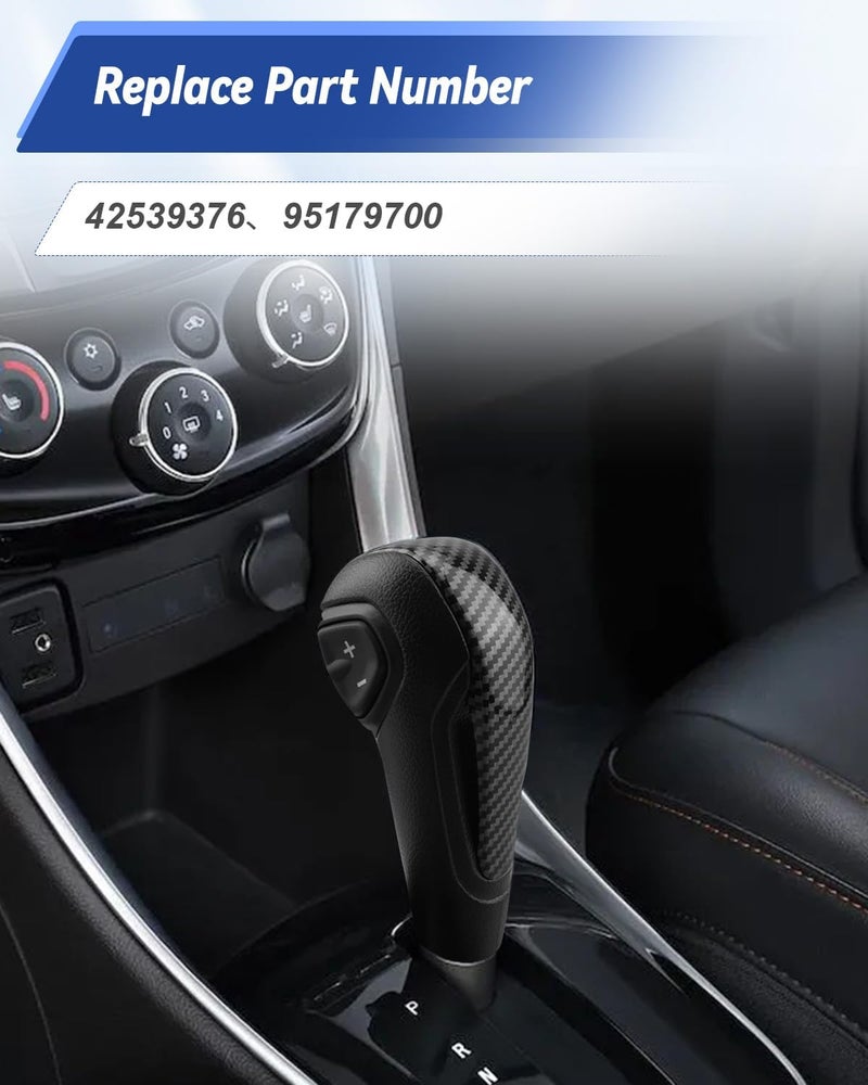 JUWEVAZU Carbon Fiber Gear Shifter Shift Knob for Chevy Sonic and Trax (2012-2017) - Image 4