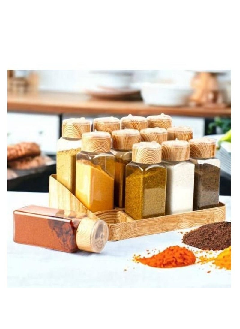 Generic - Spice Set with Wooden Stand (12 Pieces) - Image 1