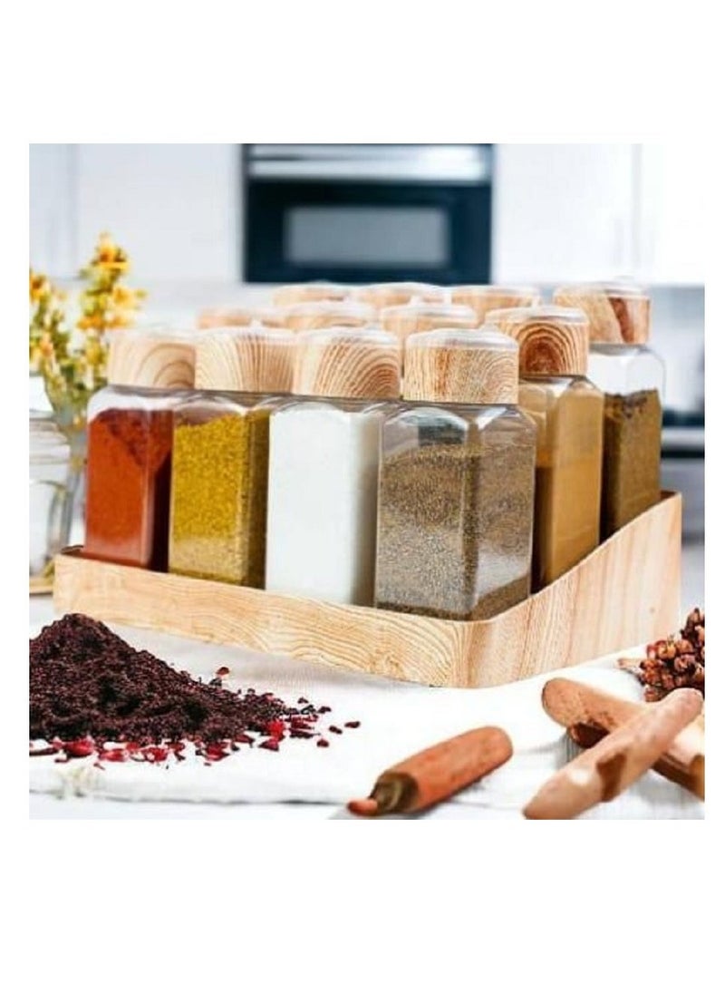 Generic - Spice Set with Wooden Stand (12 Pieces) - Image 1