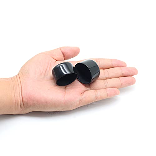 Acocony 1 1/4 Inch Rubber Cap Round 1.25 Inch Rubber End Caps PVC Flexible Protector Plastic Plugs for Round Holes Black Pack of 12 - Image 3