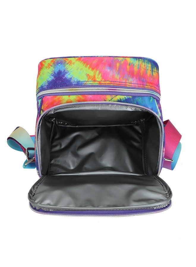 CUBS Tie Dyed Waterproof double decker lunch bag with removable shoulder strap carrying your favorite meals to school, work or while traveling - Image 2