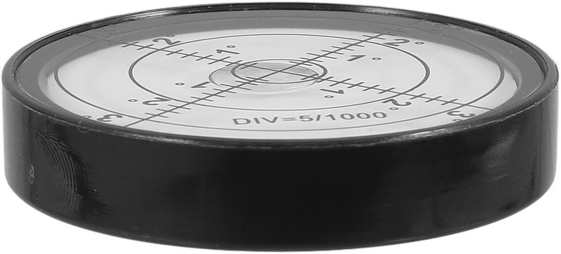 Amosfun Small Bubble Level Tool 6012 Acrylic Black Frame with Glass Surface High Precision Circular Leveler for Measuring and Rv Campers - Image 1