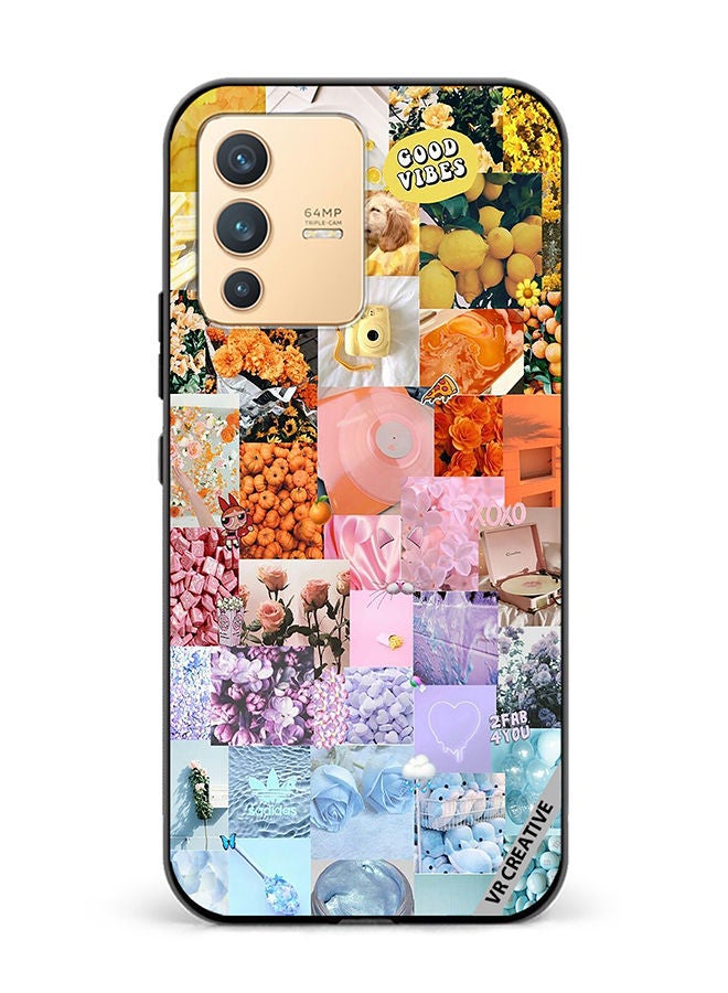 VR CREATIVE Protective Case Cover For Vivo V23 5G Good Vibes Photo Colleges Design Multicolour - Image 1