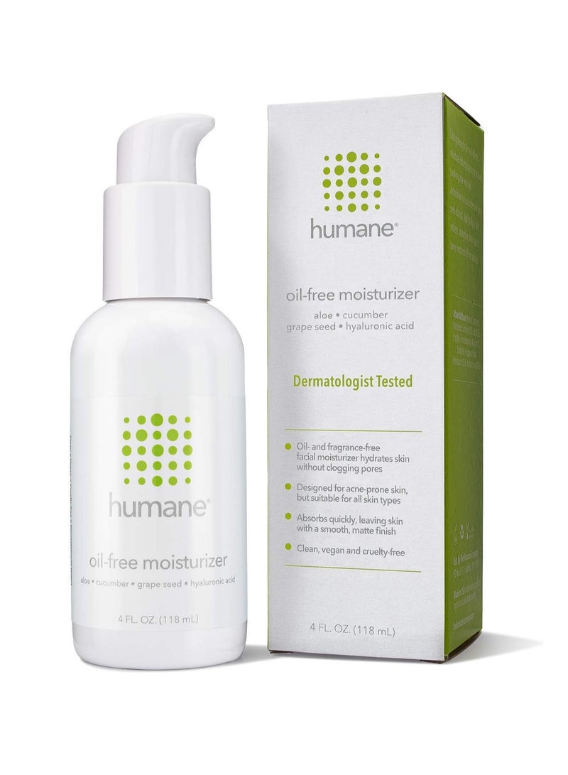humane Oil-Free Daily Lightweight Acne Face Moisturizer with Soothing Antioxidants, Dermatologist-Tested, 4oz - Image 1
