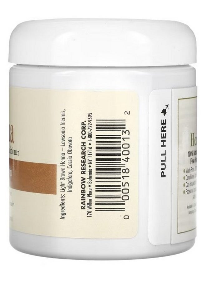 Rainbow Research Rainbow Research, Henna, Hair Color and Conditioner, Light Brown, 4 oz (113 g)  - Image 2