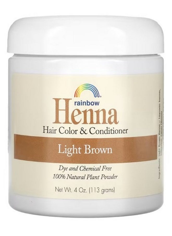 Rainbow Research Rainbow Research, Henna, Hair Color and Conditioner, Light Brown, 4 oz (113 g)  - Image 1