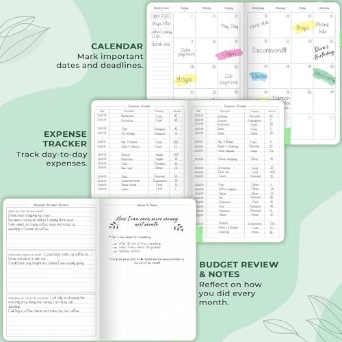 GoGirl Budget Planner – Monthly Financial Planner Organizer Budget Book. Expense Tracker Notebook Journal to Control Money, Compact (Mint Green) - Image 5