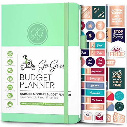 GoGirl Budget Planner – Monthly Financial Planner Organizer Budget Book. Expense Tracker Notebook Journal to Control Money, Compact (Mint Green) - Image 1