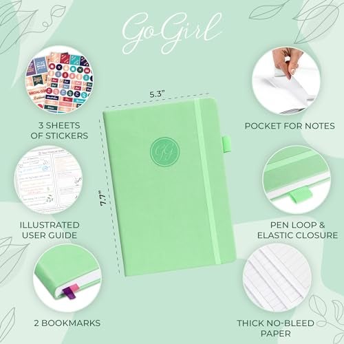 GoGirl Budget Planner – Monthly Financial Planner Organizer Budget Book. Expense Tracker Notebook Journal to Control Money, Compact (Mint Green) - Image 2