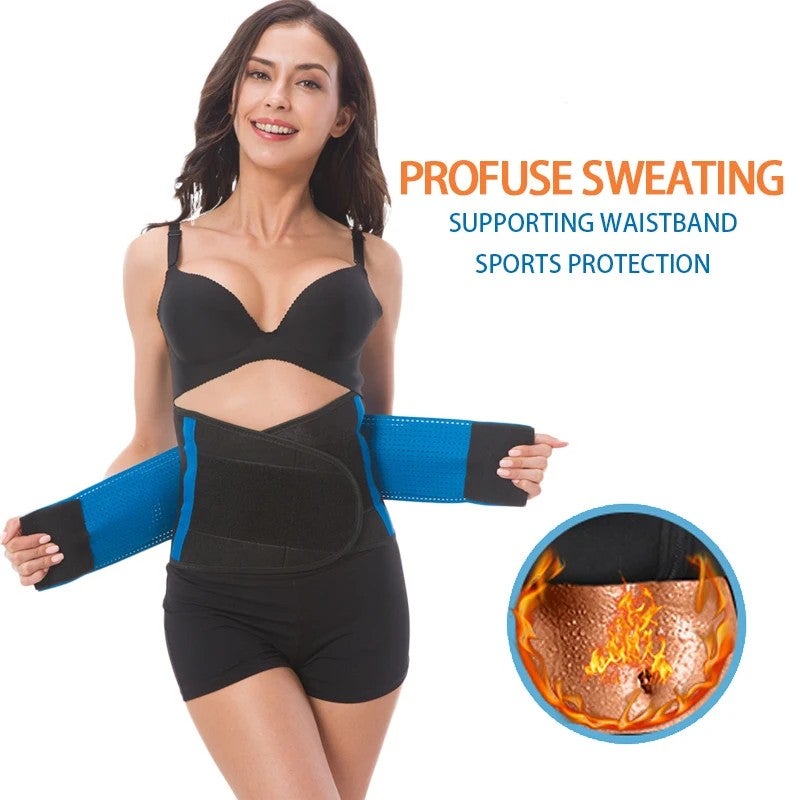Bluejw Fitness Belt Xtreme Thermo Power Waist Trimmer - Body Shaper Workout Waist Belt Corset Cincher Wrap - Image 3