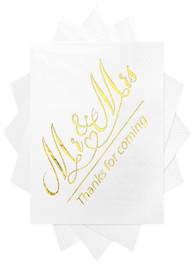 Livebe 100 Pack of Paper Cocktail Napkins with Gold design，Formal Dinner, Anniversary, Wedding Napkins for Tables, Guestrooms, Restrooms(5 x 5 in，3-ply) (Gold 24) - Image 1