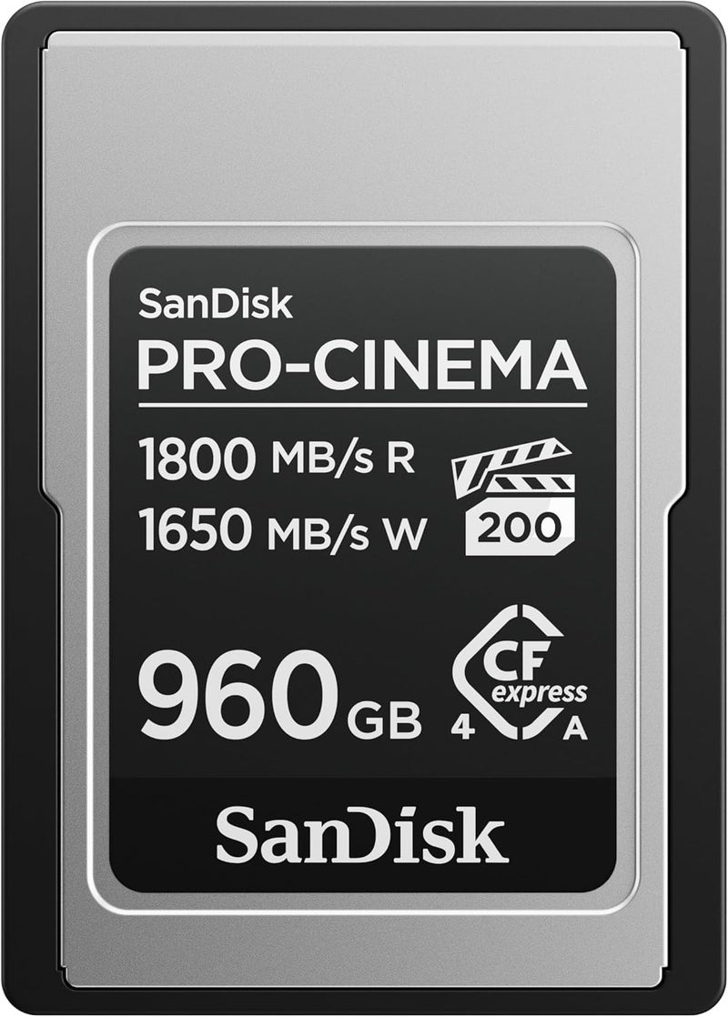 sandisk PRO-CINEMA CFexpress Type A Card 960GB (read speeds up to 1800MB/s, write speeds up to 1650MB/s, 4K, 6K, 8K, VPG200, Rescue PRO) - Image 1