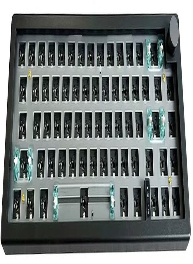 بوي طقم لوحة مفاتيح BOYI GMK67Pro الأساسي، قابل للبرمجة QMK/VIA، لاسلكي ثلاثي الأوضاع بتقنية BT5.0/2.4G/Type-C، لوحة مفاتيح RGB ميكانيكية صغيرة الحجم 65% قابلة للتخصيص مع مقبض، طقم تركيب ذاتي (أسود) - Image 1