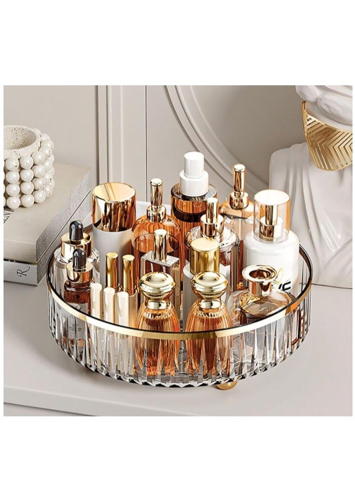 الواحة-TH رف توابل دوار 360 درجة، منظم رف توابل دوار لمستحضرات التجميل، منظم رف توابل دوار لخزانة المطبخ، منظم رف توابل دوار لخزانة المؤن - Image 1