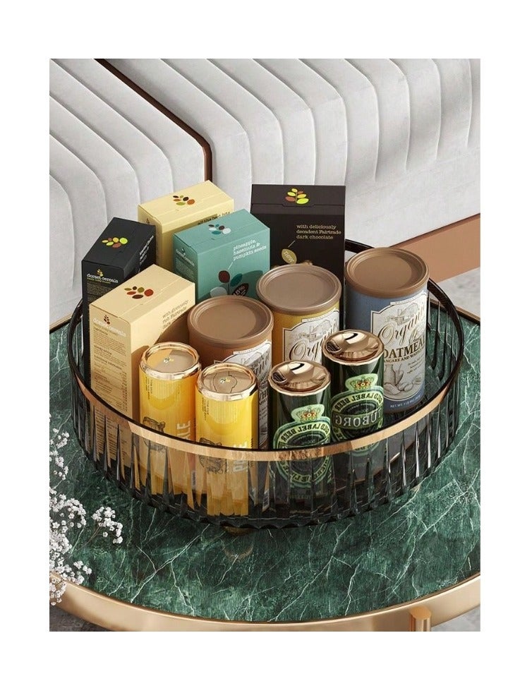 الواحة-TH رف توابل دوار 360 درجة، منظم رف توابل دوار لمستحضرات التجميل، منظم رف توابل دوار لخزانة المطبخ، منظم رف توابل دوار لخزانة المؤن - Image 5