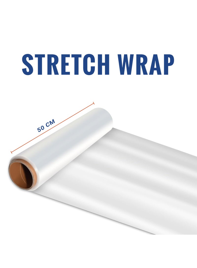 Duravel Stretch Film, Shrink Wrap for Pallet Wrap, Industrial Strength Stretch Wrap, Moving Wrapping Plastic Roll Industrial Packaging, (50 METER-1ROLL) - view 2