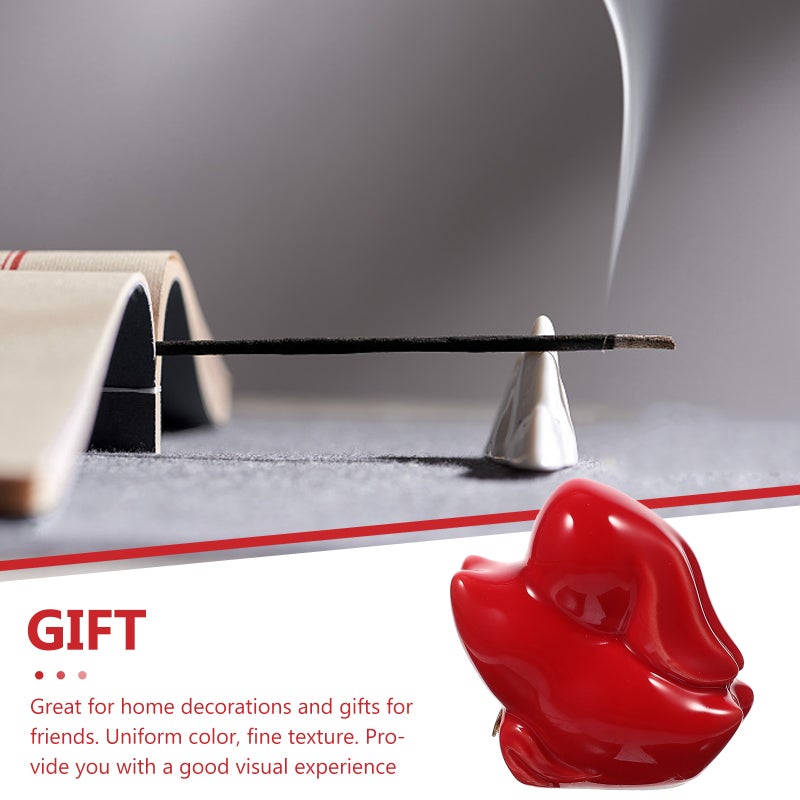 2pcs Loveliness Incense Stick Holder White Porcelain Handicraft Incense Burner Cartoon Tea Pet - Image 5