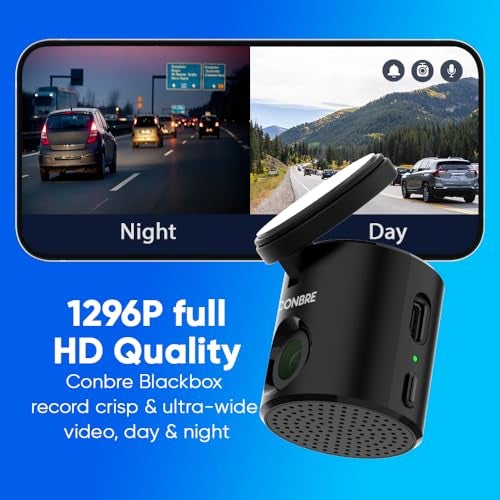 Conbre Blackbox 2MP Wide Angel Full HD Dash Car Dash Camera | 360 Rotatable | Super Capacitor | WiFi | Emergency Recording | Easy DIY Set Up | Upto 256GB SD Card (Jet Black) - Image 4