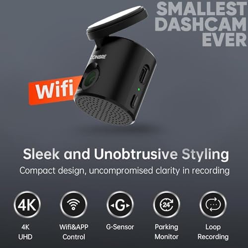 Conbre Blackbox 2MP Wide Angel Full HD Dash Car Dash Camera | 360 Rotatable | Super Capacitor | WiFi | Emergency Recording | Easy DIY Set Up | Upto 256GB SD Card (Jet Black) - Image 3