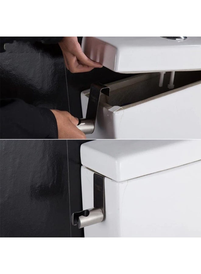 Rubik Bidet Sprayer Head Holder With Toilet Tank Hand Shattaf Shower Hanger Hook And Wall Mounted Screws (Brushed Nickle) - Image 2