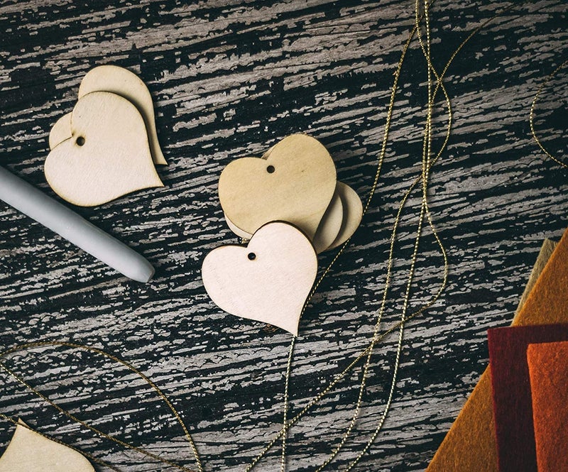 Ecomology Pack of 50 (25Square & 25Heart) 2 Shape Key Chains with Ring (50 x 50) mm | MDF Art and Craft with Smooth Surface | Mandala Art MDF Board Suitable for Decoupage - Image 5