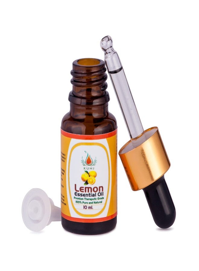 KUNJ Lemon Essential Oil (Citrus limon) 10ML - 100% Pure & Natural, Undiluted, Steam Distilled - Therapeutic Grade Oil for Skin Care, Hair, Scalp & Aromatherapy - Image 4