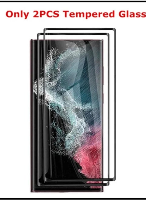 2 pieces clear 5D glass screen protector protect the phone from drops and scratches for GALAXY S23 ULTRA